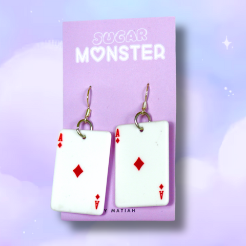 ♡EARRINGS - CARDS - DIAMONDS♡